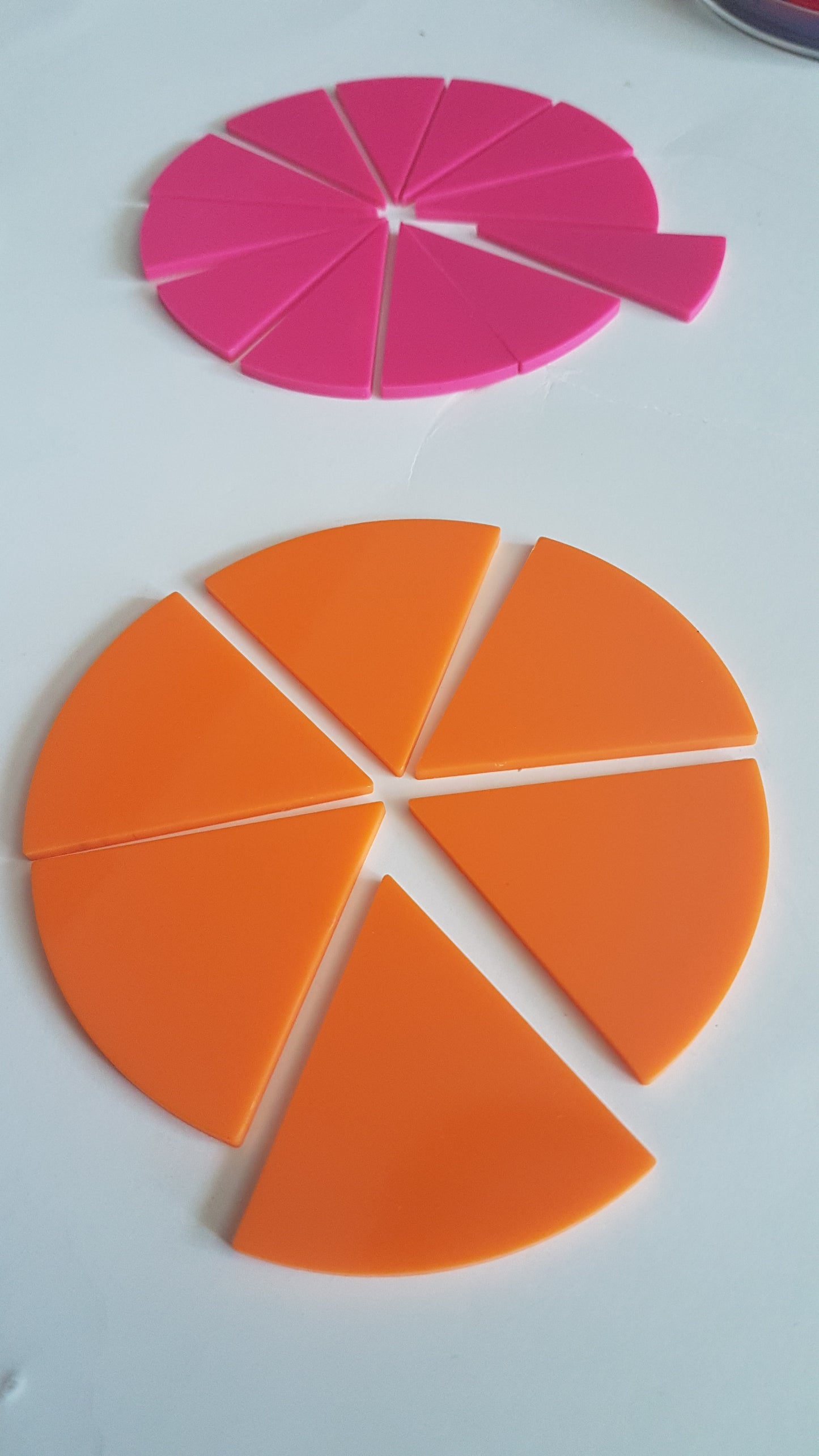 Fraction Circle Discs Pieces - Plastic