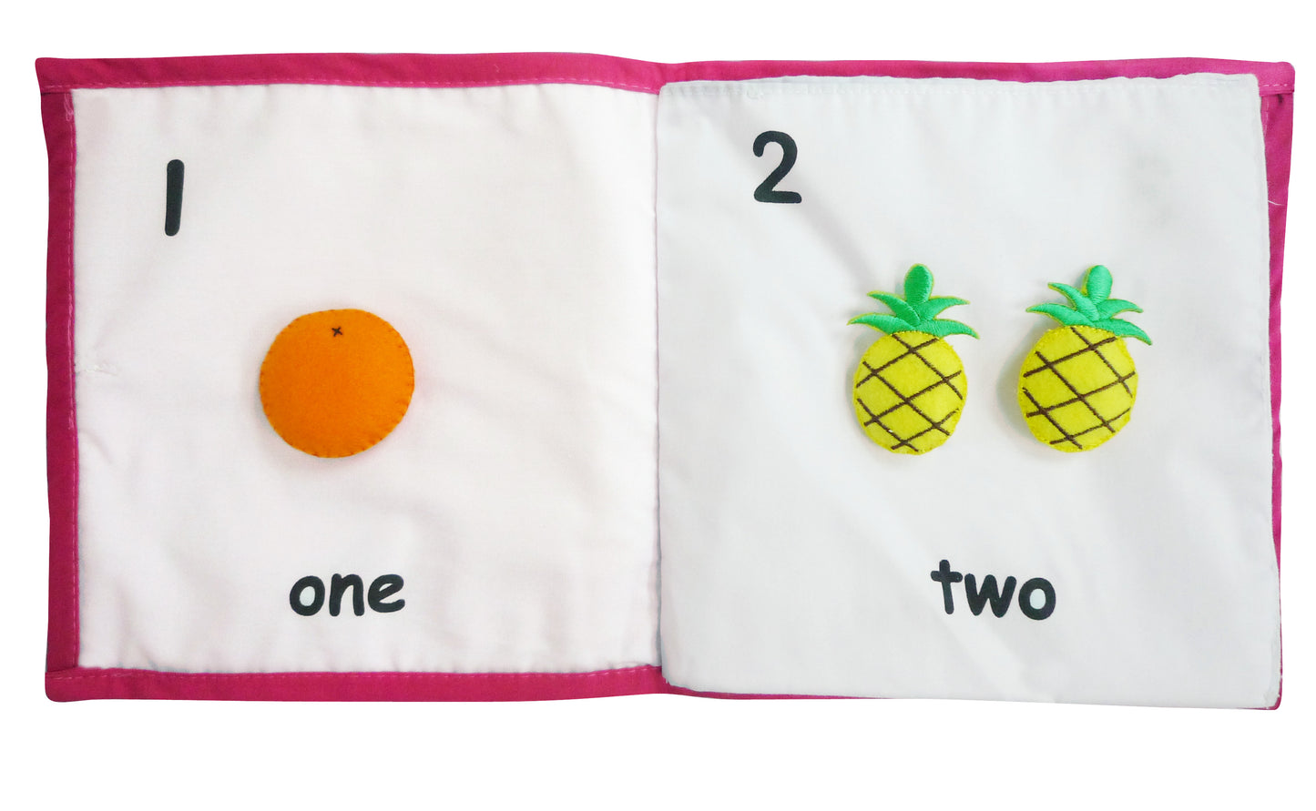 Handmade Quiet Fabric Book with felt NUMBERS pieces - infant toddler learning to sort and count