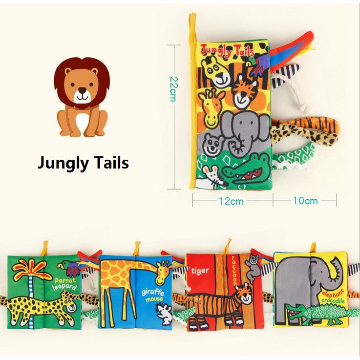 Jungly/ Jungle  / Wild Animals Tails Soft Baby Book