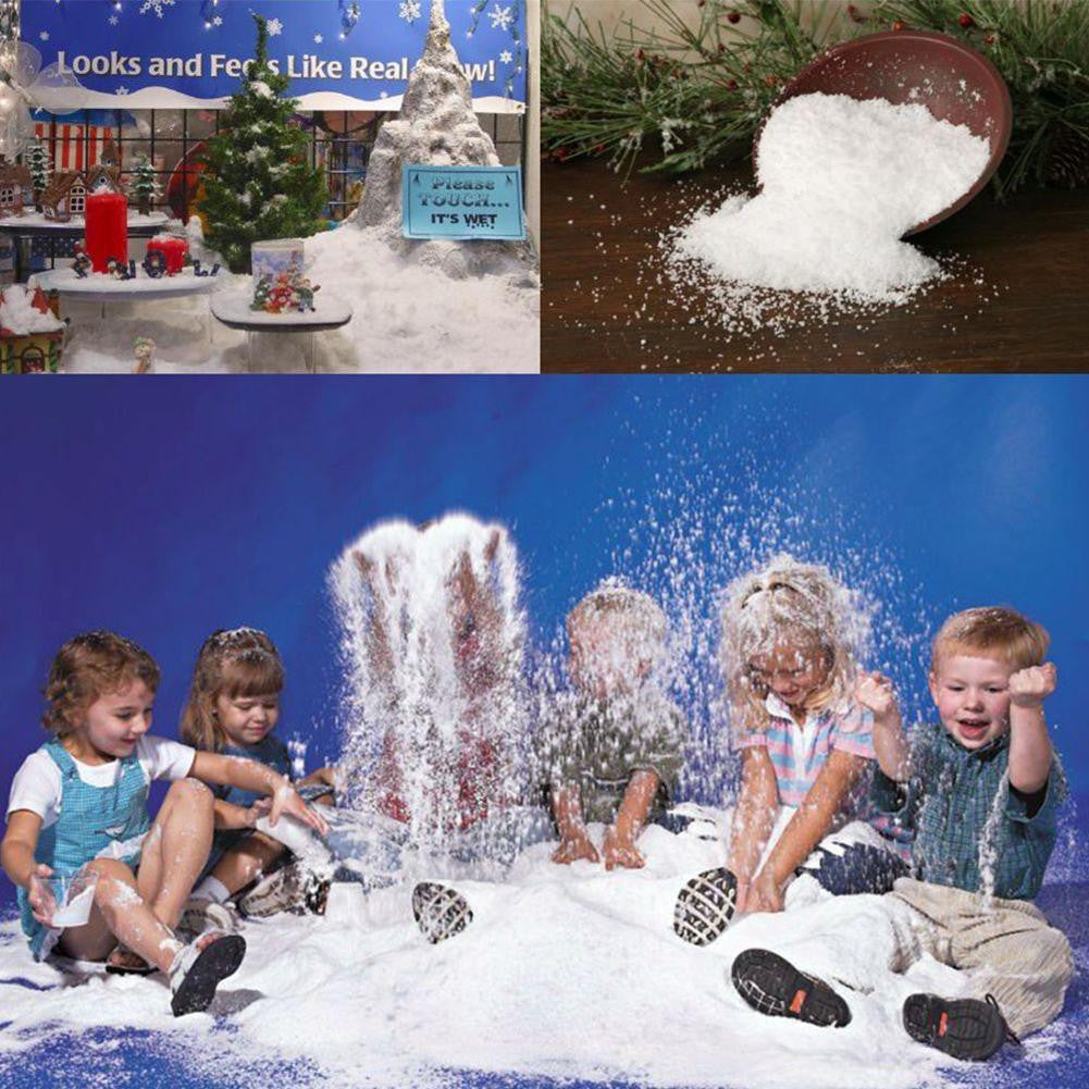 Instant Artificial fake Snow - Christmas Sensory Play _ Pretend Play