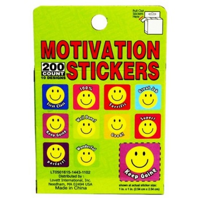 Motivation Stickers Box- 6 Designs-200 stickers