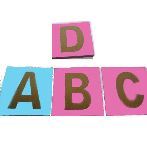 Montessori Sandpaper Letters Uppercase/ Capital - Mounted on card