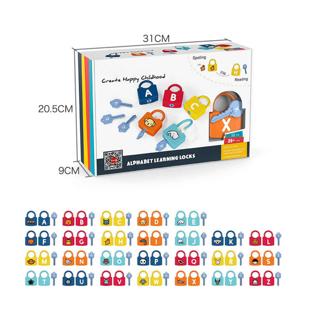 Clearance - Onshine Alphabet A- Z Learning Locks & keys