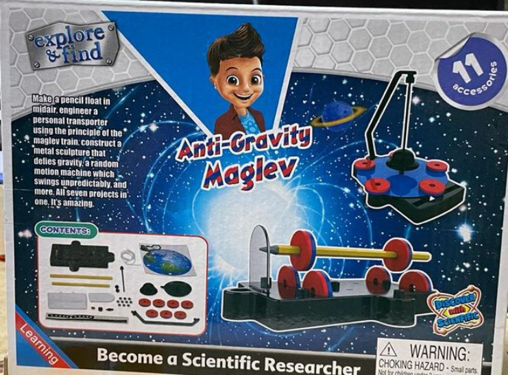 STEM - Anti- Gravity Maglev Magnetic Levitation Science 7 Experiment Kit