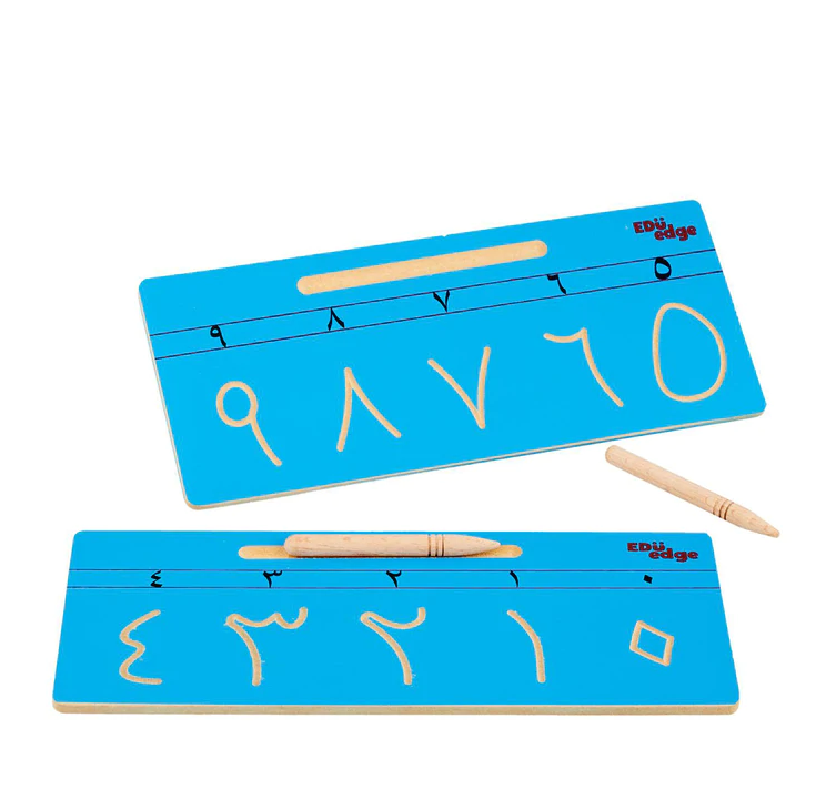 Montessori Inspired Arabic Numbers / Numerals Tracing Board & Free Sandpaper Numbers