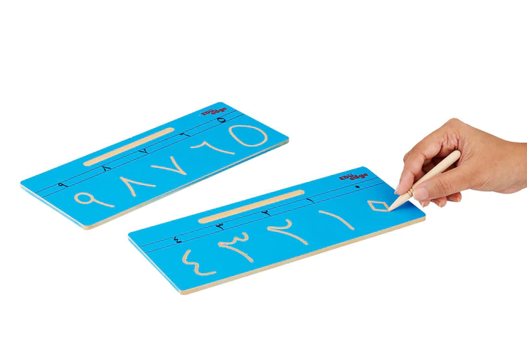 Montessori Inspired Arabic Numbers / Numerals Tracing Board & Free Sandpaper Numbers