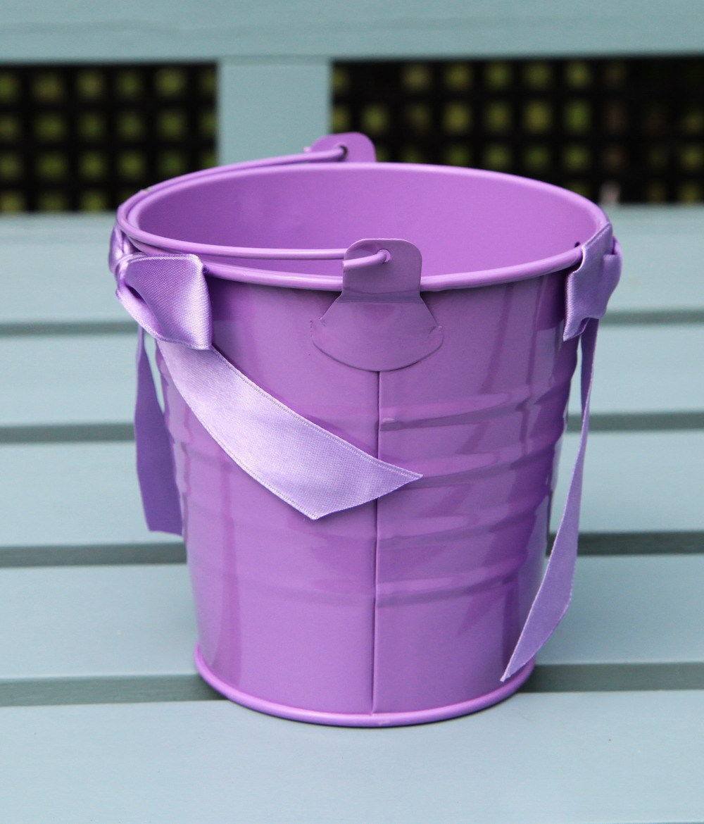 Metal Tin Bucket/ Pail With Ribbons - RightToLearn.com.sg
 - 3