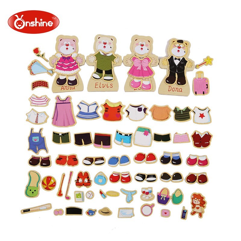 Onshine Wooden Bear Magnetic Dress-Up - RightToLearn.com.sg
 - 2