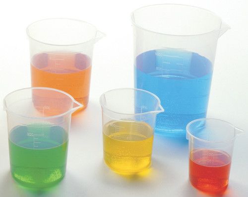 Practical Life -Set of 4 / 5 Pouring Beakers  / Jug Different sizes