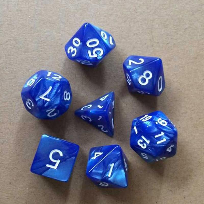 7 pcs  multi sided dice - Mathematical games