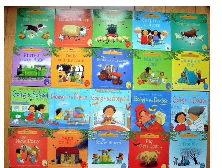 20 Books/set English Usborne Story Picture Books Farmyard Tales