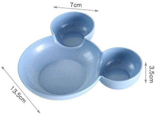 Mickey Mouse Shape Bowl with Three Compartments