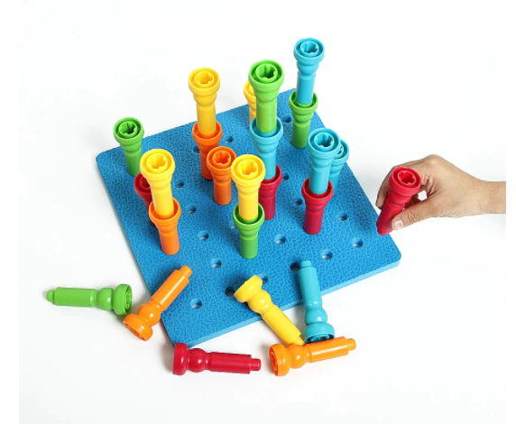 Bubbles & Block Peg Stacker Pegs Building set