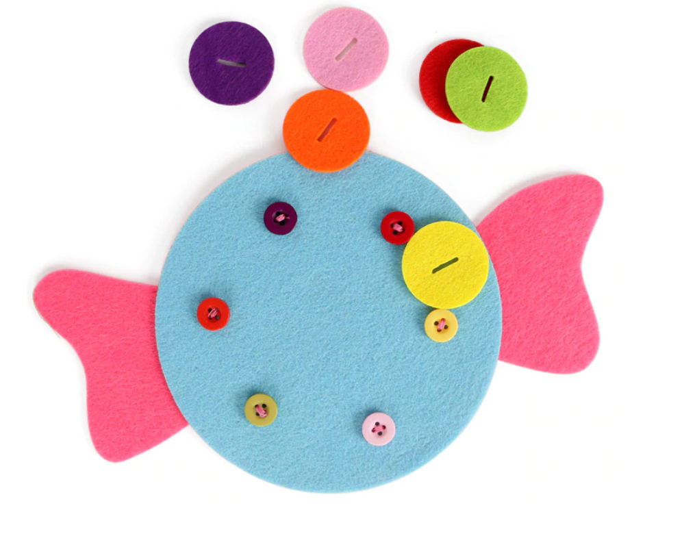 Felt Button/Zipper Activity For Fine Motor Skills