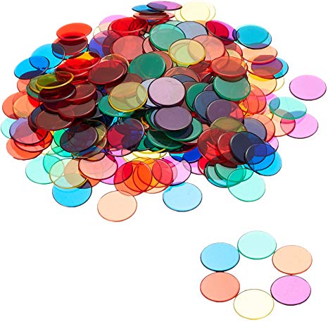 Learning resources Transparent color counting chips/ counters - set of 200 / 244 pieces