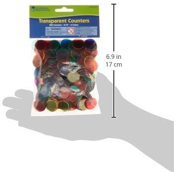 Learning resources Transparent color counting chips/ counters - set of 200 / 244 pieces