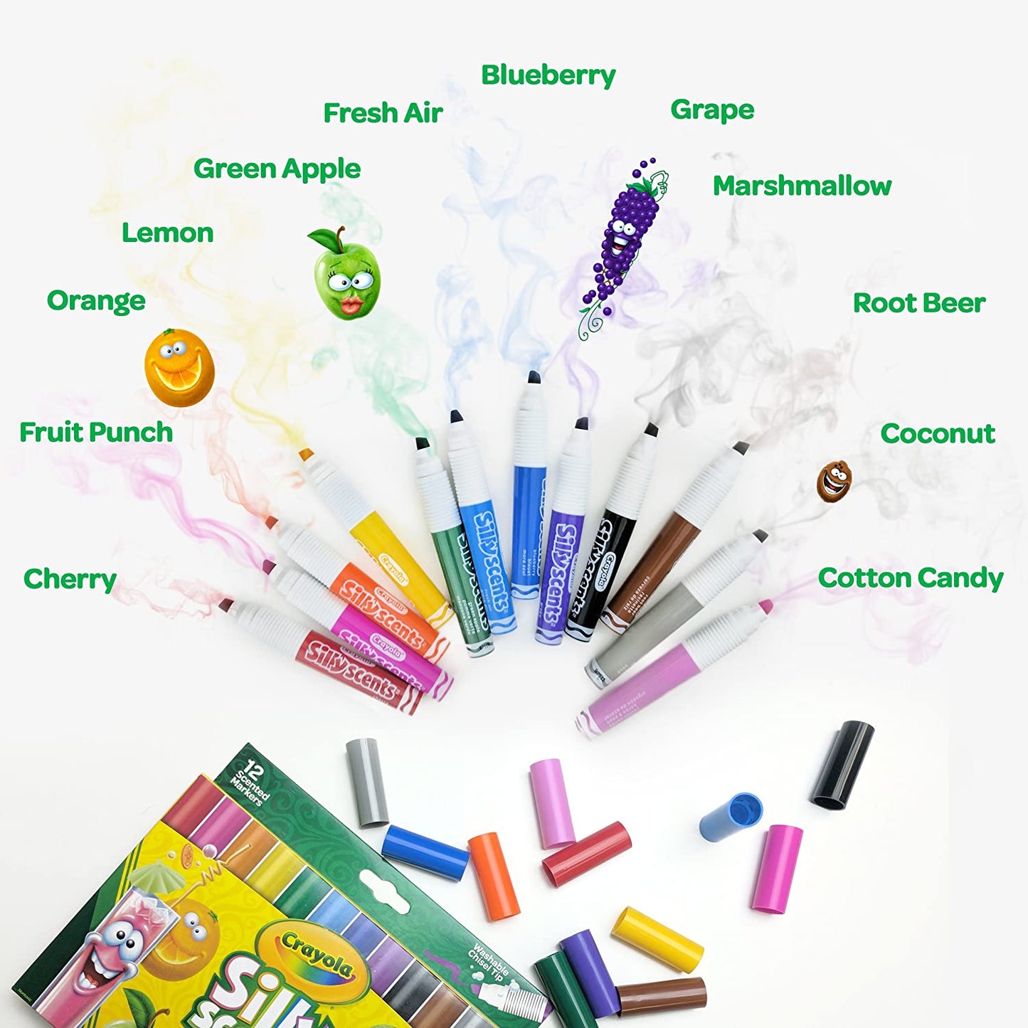 Crayola  - Silly Scents Scented Markers, Washable Markers, 12 Count