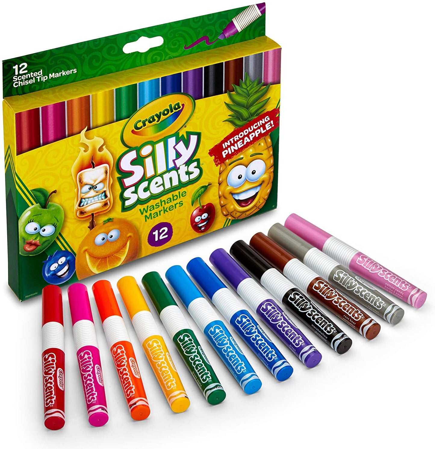 Crayola  - Silly Scents Scented Markers, Washable Markers, 12 Count