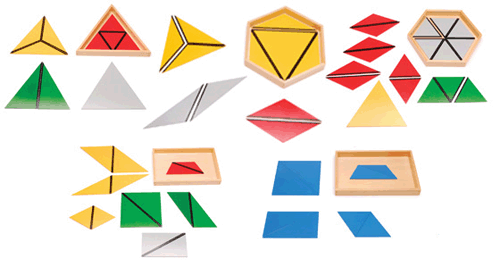 Montessori Constructive Triangles - smaller size - RightToLearn.com.sg
 - 2