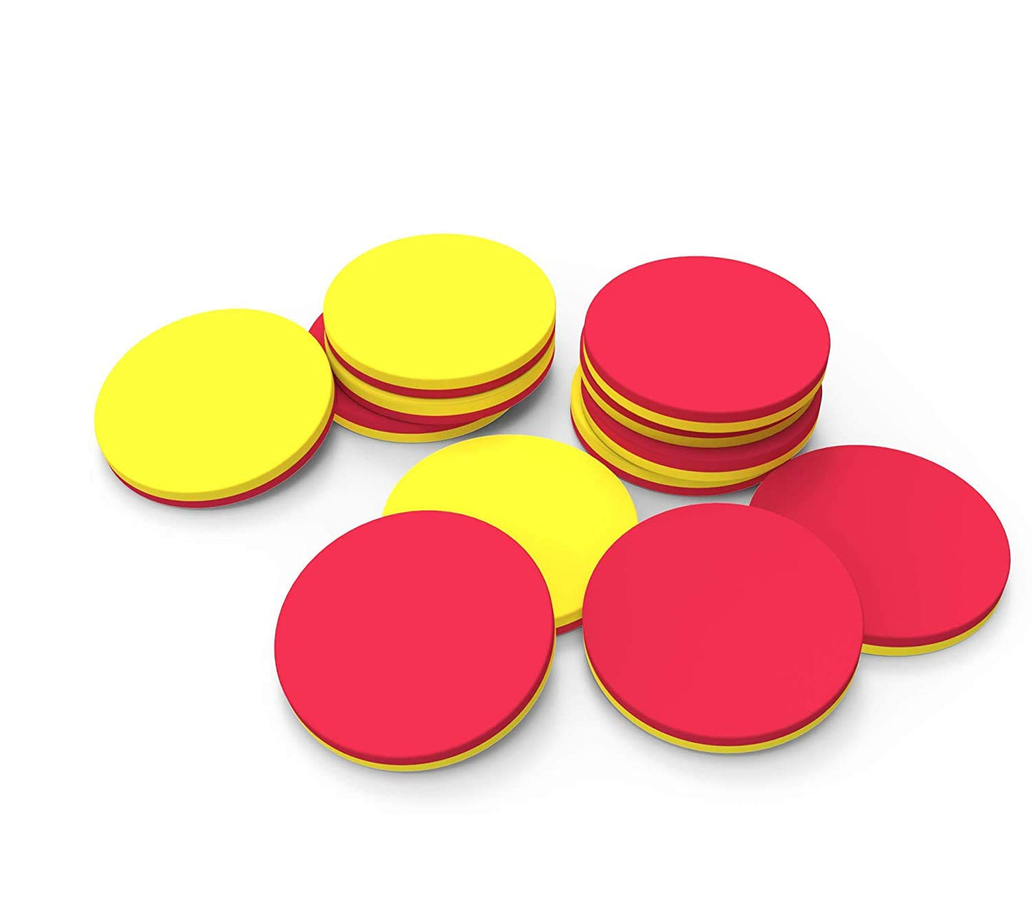 2 tone / Dual Colour /color Plastic Counters Yellow & Red - 200 pcs