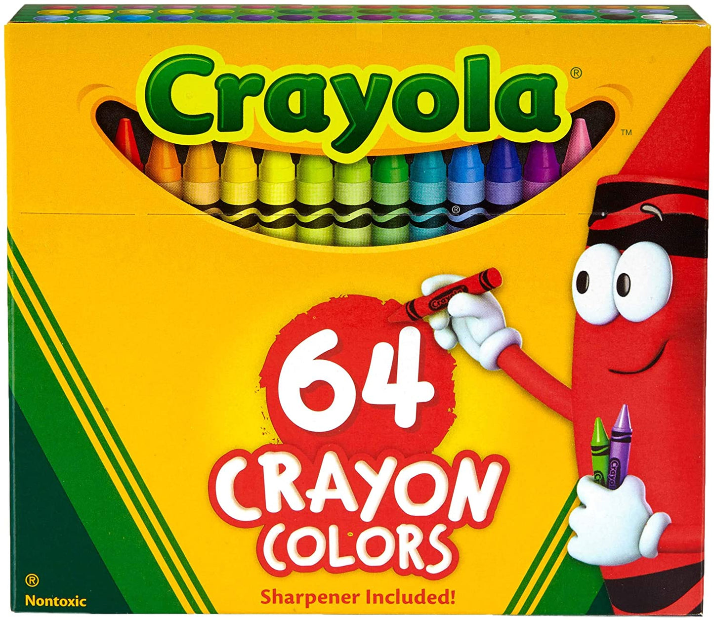 Crayola Crayons, Crayon Box - 64 pcs with sharpener / Jumbo 8 pcs