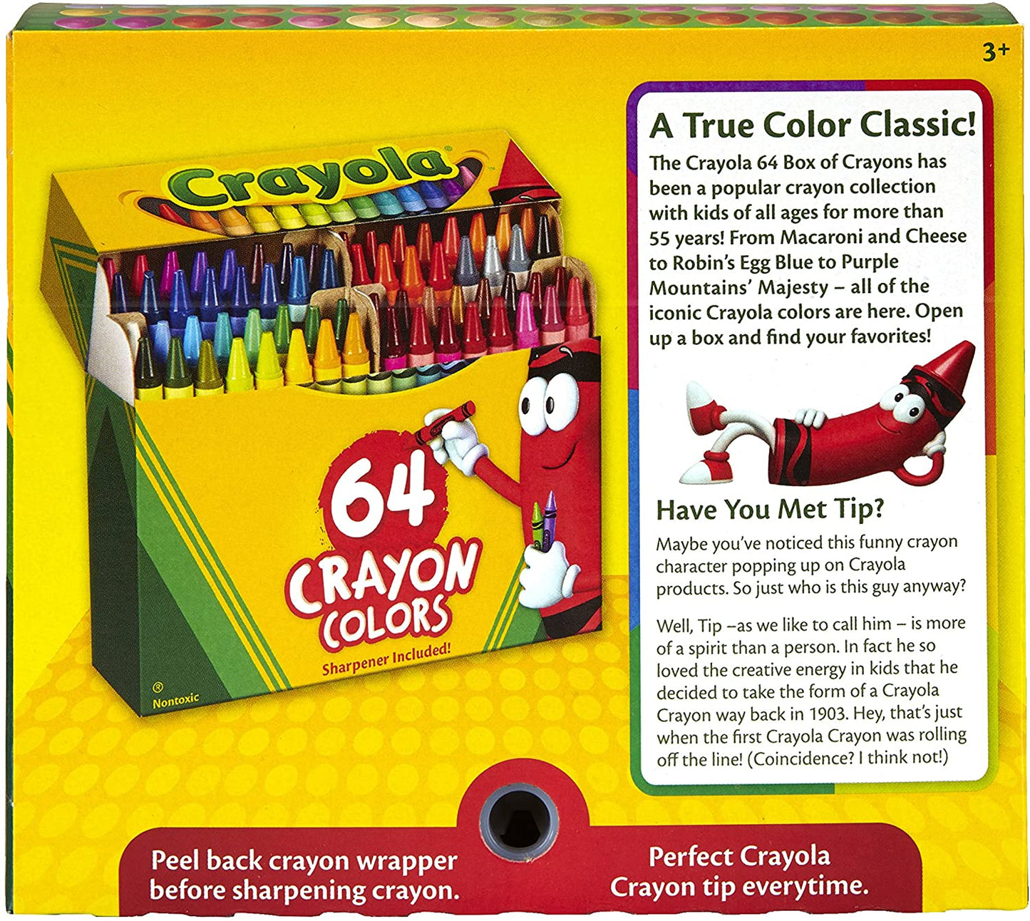 Crayola Crayons, Crayon Box - 64 pcs with sharpener / Jumbo 8 pcs