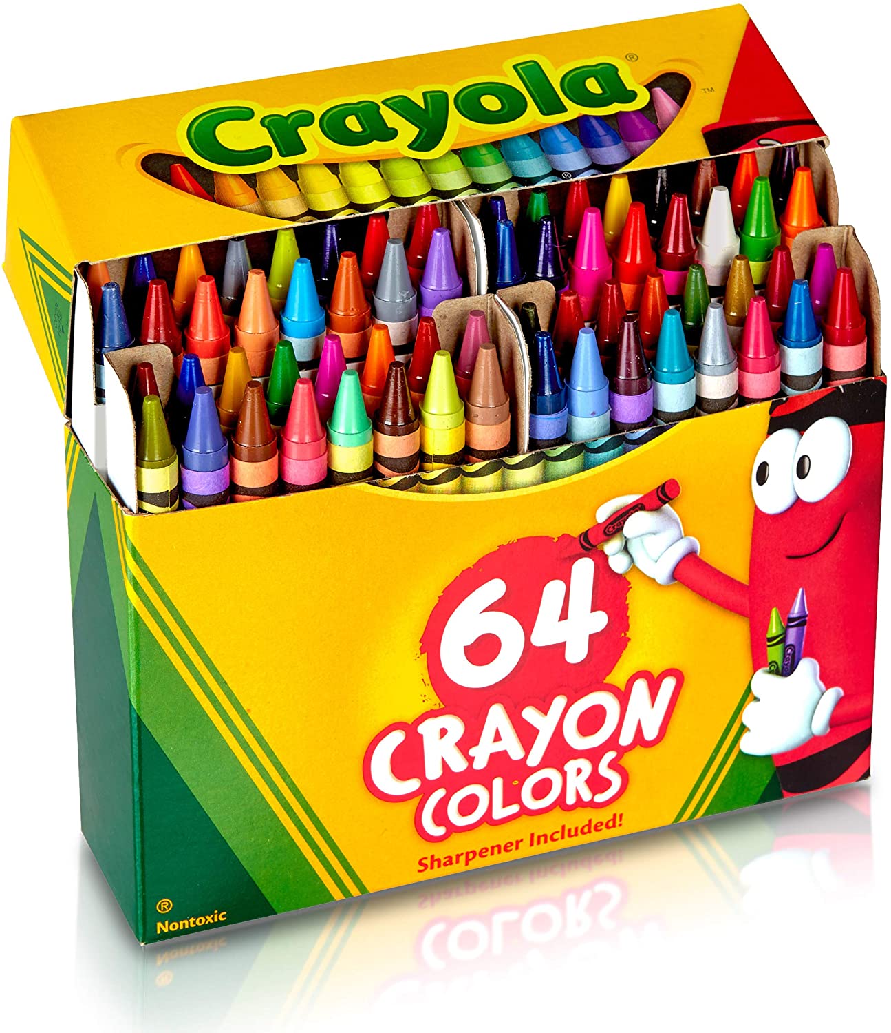 Crayola Crayons, Crayon Box - 64 pcs with sharpener / Jumbo 8 pcs