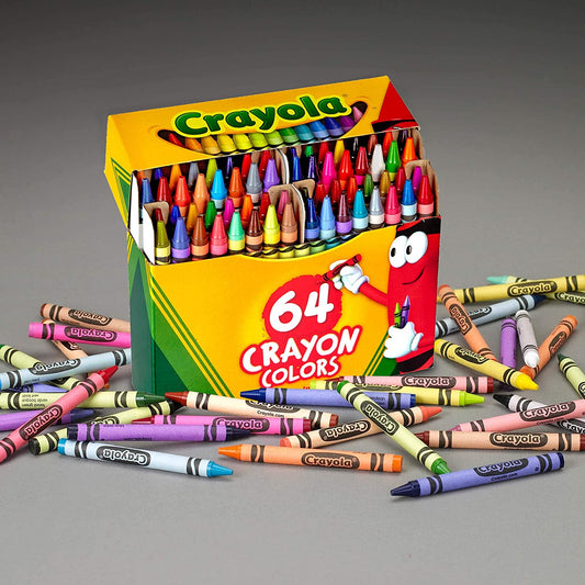 Crayola Crayons, Crayon Box - 64 pcs with sharpener / Jumbo 8 pcs