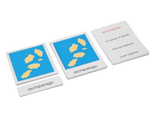 4 part cards - Land & Water Forms with wooden stand - RightToLearn.com.sg
 - 3