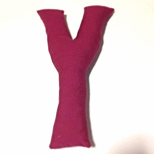 Decor -  Cotton Handmade Cushion - Letter Y  - Clearance - RightToLearn.com.sg
 - 1
