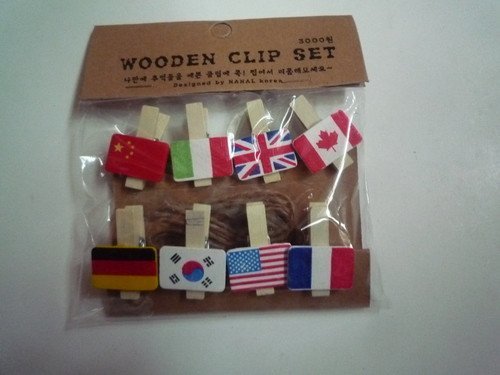 Pegs with pictures of flags - RightToLearn.com.sg
