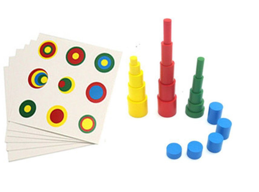 Toddler Wooden Knobless Cylinders & Activity Cards