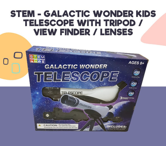 STEM - Galactic Wonder Kids Telescope with Tripod / View Finder / Lenses