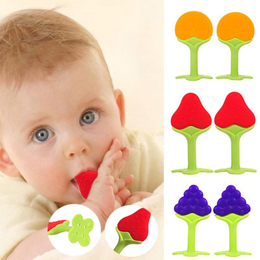 Infant - Fruit Shape Baby Teether Teething Toys Food Grade Silicone Teether