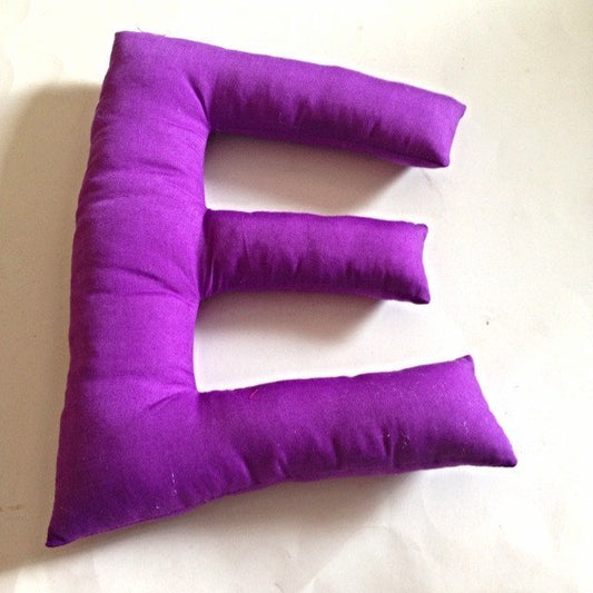 Decor -  Cotton Handmade Cushion - Letter E  - Clearance - RightToLearn.com.sg
