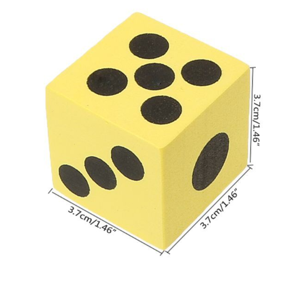 12pcs EVA Foam Dice