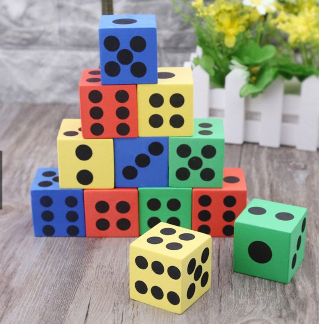 12pcs EVA Foam Dice