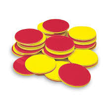 2 Colour Plastic Counters Yellow & Red - 200 pcs - RightToLearn.com.sg
