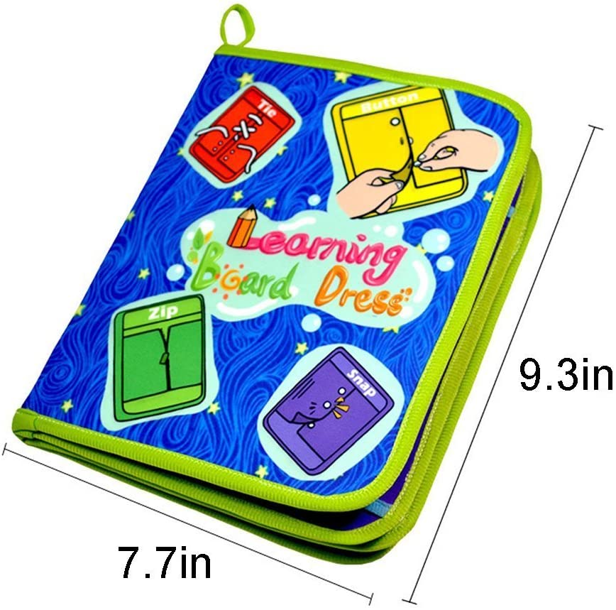 Montessori Inspired Practical Life Skills - Toddler Dressing Frame Quiet Book- Buckle / lacing / Zipper/ Buttons/ Snap buttons / Shoe Tie