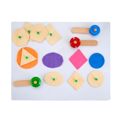 Wooden Shapes and Cutters for Craft Playdoh dough activity