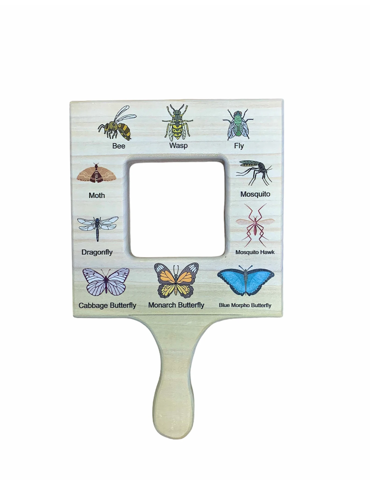 Montessori Nature - Wooden Double Sided Tool Viewfinder -  Bugs & Insects