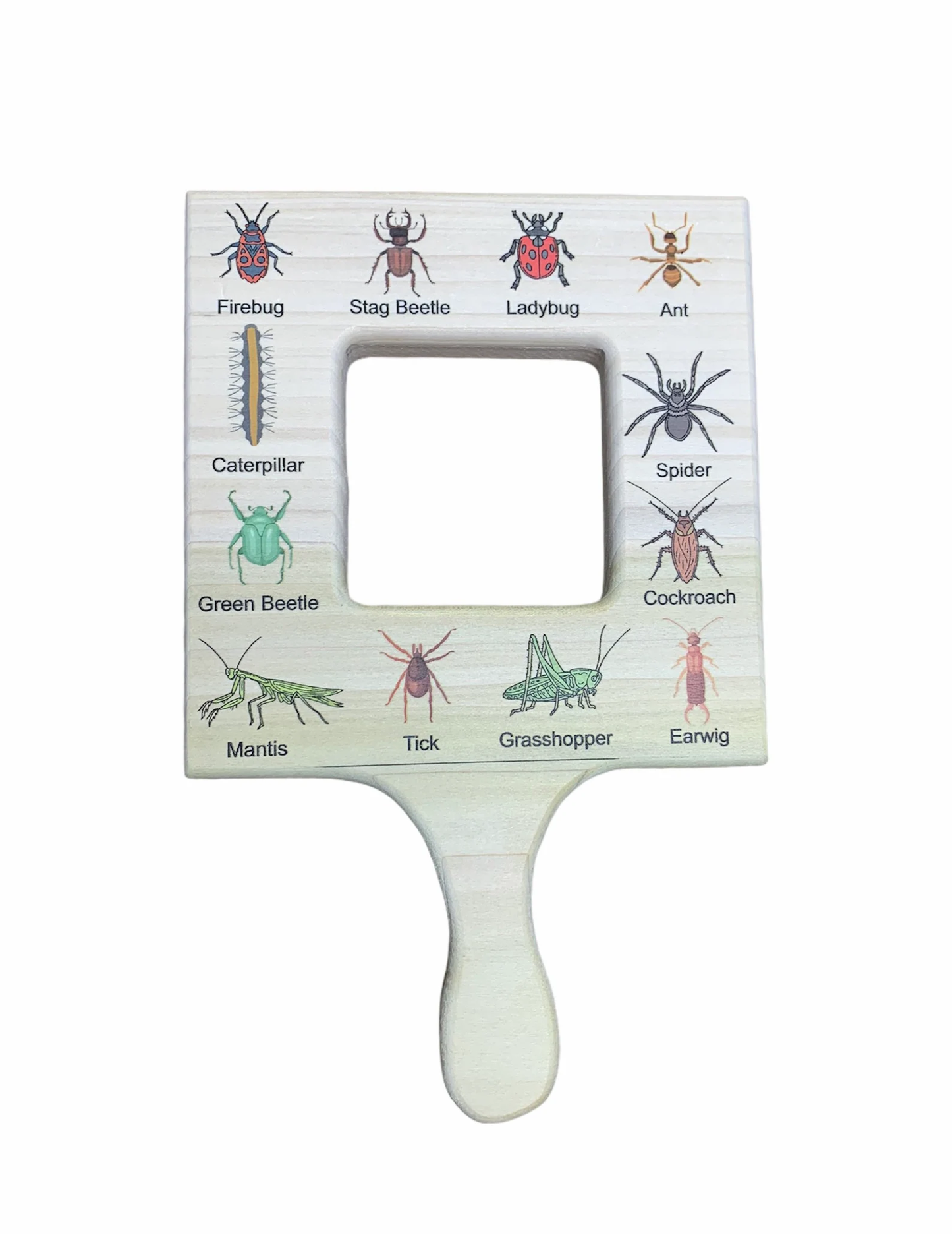 Montessori Nature - Wooden Double Sided Tool Viewfinder -  Bugs & Insects