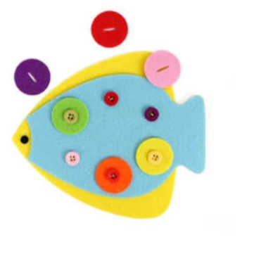 Felt Button/Zipper Activity For Fine Motor Skills