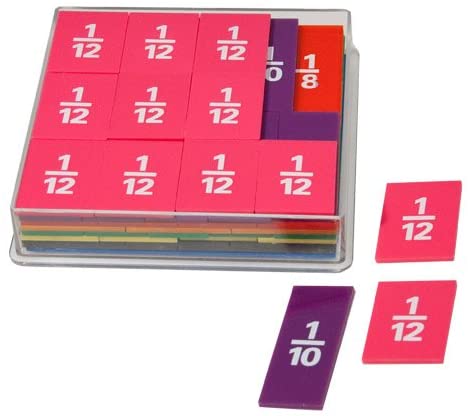 EAI Education Deluxe Fraction Squares -  Numbered - Set of 51