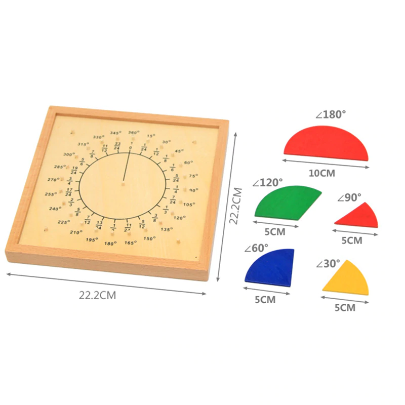 Montessori Geometric Board / Angles & fractions