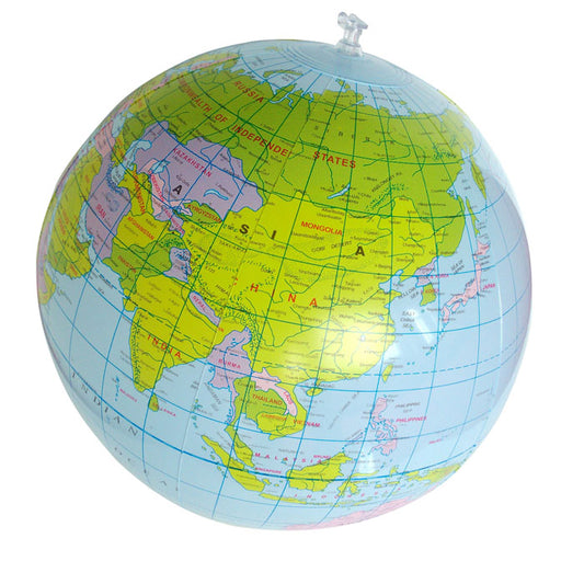 Montessori Cultural Geography Inflatable Plastic Globe Ball - 40 cm