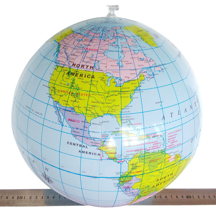 Montessori Cultural Geography Inflatable Plastic Globe Ball - 40 cm