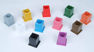 Montessori Set of  11 color /colour Pencil Holders - RightToLearn.com.sg
