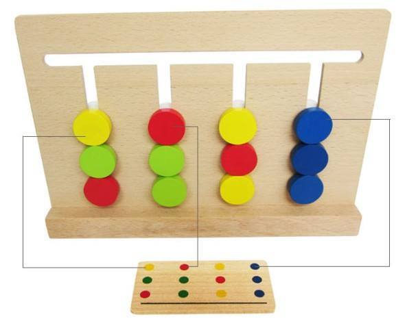 Wooden 4 colour I.Q. game - RightToLearn.com.sg
 - 1