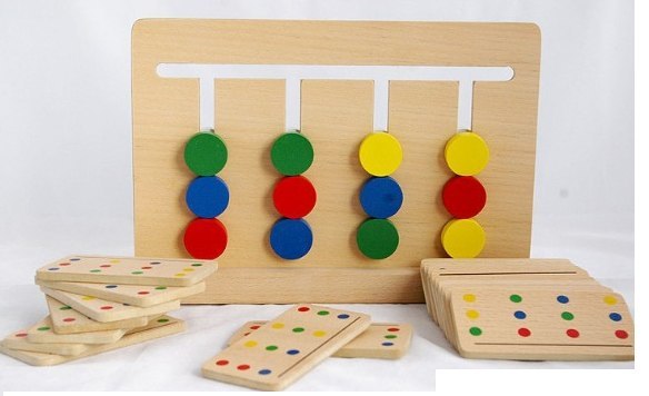 Wooden 4 colour I.Q. game - RightToLearn.com.sg
 - 5